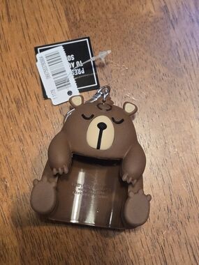 NWT BBW Rare Dreaming Brown Bear Pocketbac Holder + 1 FREE Hand Sanitizer